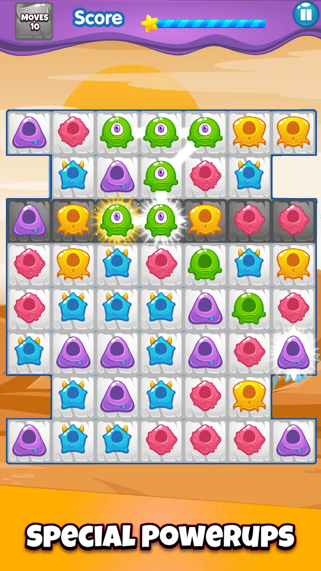 Monster Match 3 : Brain Game screenshot